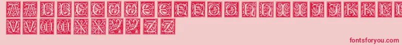 fuente Typographerwoodcut01 – Fuentes Rojas Sobre Fondo Rosa