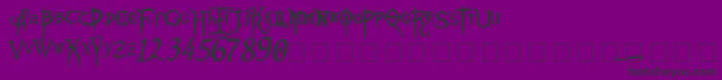 Bloodomen Font – Black Fonts on Purple Background