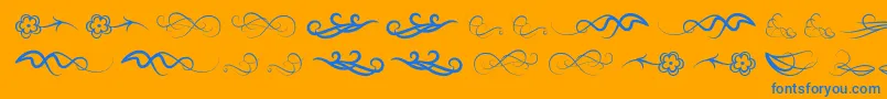 Windofchange Font – Blue Fonts on Orange Background