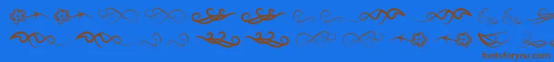 Windofchange Font – Brown Fonts on Blue Background