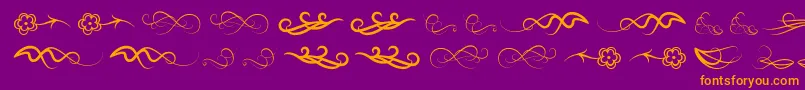 Police Windofchange – polices orange sur fond violet