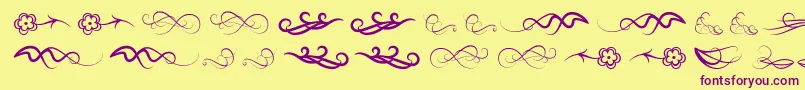 Windofchange Font – Purple Fonts on Yellow Background