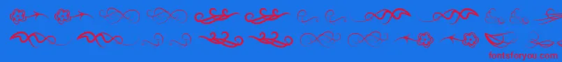 Windofchange Font – Red Fonts on Blue Background