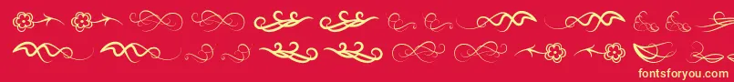 Windofchange Font – Yellow Fonts on Red Background