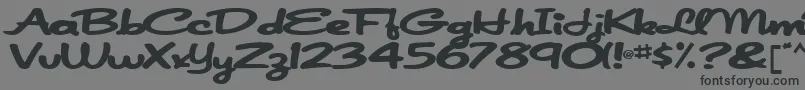 Japanscript911Bold-fontti – mustat fontit harmaalla taustalla