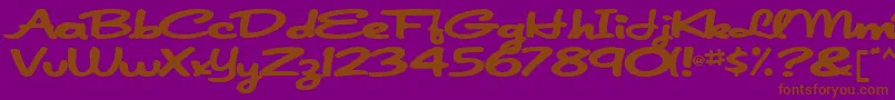 fuente Japanscript911Bold – Fuentes Marrones Sobre Fondo Morado