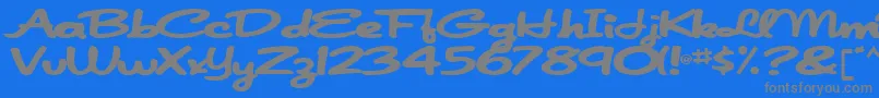 Шрифт Japanscript911Bold – серые шрифты на синем фоне