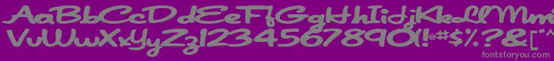 Japanscript911Bold Font – Gray Fonts on Purple Background