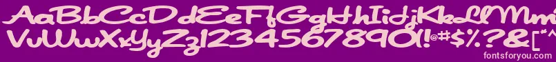 Japanscript911Bold Font – Pink Fonts on Purple Background