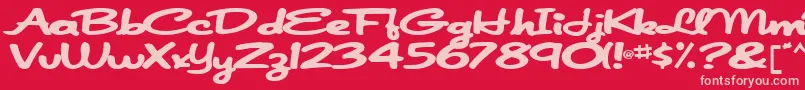 フォントJapanscript911Bold – 赤い背景にピンクのフォント