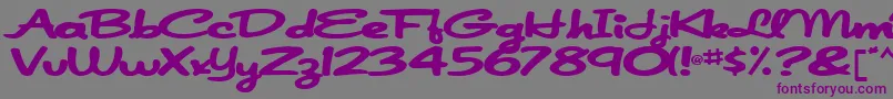Japanscript911Bold Font – Purple Fonts on Gray Background