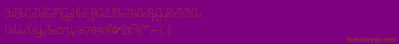 CatharsisMacchiato Font – Brown Fonts on Purple Background