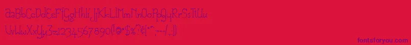 CatharsisMacchiato Font – Purple Fonts on Red Background