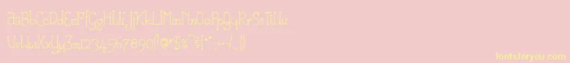 CatharsisMacchiato Font – Yellow Fonts on Pink Background