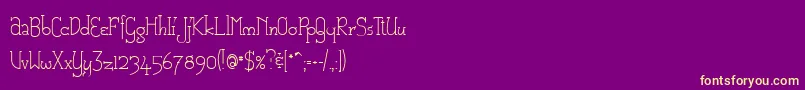 CatharsisMacchiato Font – Yellow Fonts on Purple Background