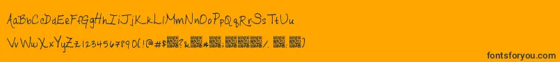 Ripeapricots Font – Black Fonts on Orange Background