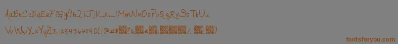 Ripeapricots Font – Brown Fonts on Gray Background