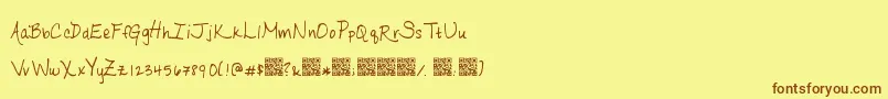 Ripeapricots Font – Brown Fonts on Yellow Background