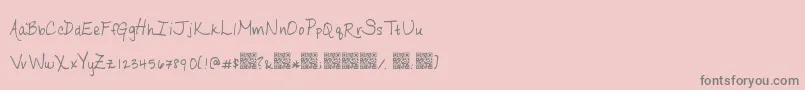 Ripeapricots Font – Gray Fonts on Pink Background