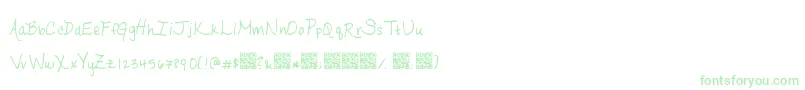 Ripeapricots Font – Green Fonts on White Background