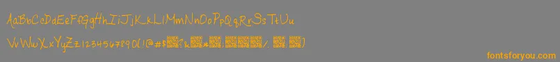 Ripeapricots Font – Orange Fonts on Gray Background