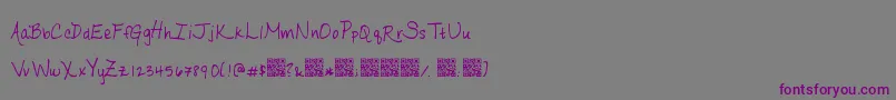 Ripeapricots Font – Purple Fonts on Gray Background