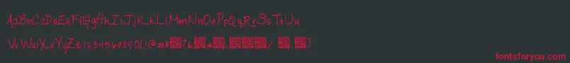 Ripeapricots Font – Red Fonts on Black Background