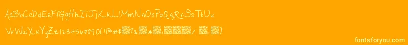 Police Ripeapricots – polices jaunes sur fond orange
