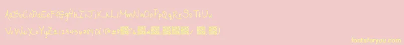 Ripeapricots Font – Yellow Fonts on Pink Background