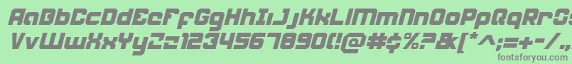 WeaponeerItalic Font – Gray Fonts on Green Background