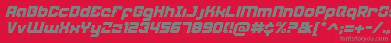 WeaponeerItalic Font – Gray Fonts on Red Background