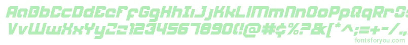 フォントWeaponeerItalic – 緑のフォント