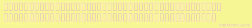 フォントSerifNarrowItalic – ピンクのフォント、黄色の背景