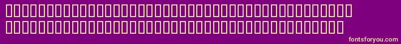 SerifNarrowItalic-fontti – keltaiset fontit violetilla taustalla