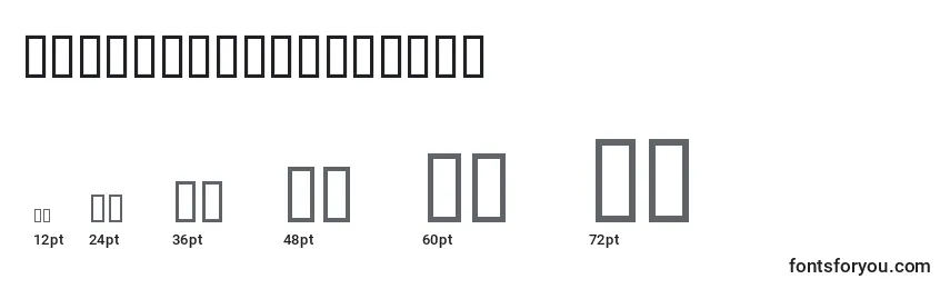 SerifNarrowItalic Font Sizes