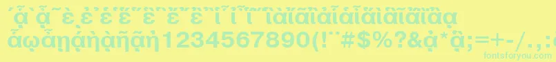 PragmaticapgttBold Font – Green Fonts on Yellow Background