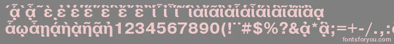 Fonte PragmaticapgttBold – fontes rosa em um fundo cinza