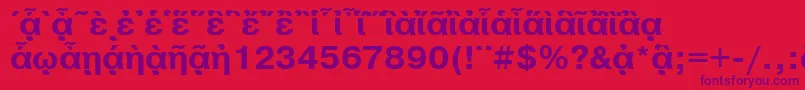 PragmaticapgttBold Font – Purple Fonts on Red Background