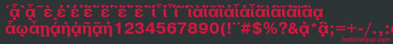 PragmaticapgttBold Font – Red Fonts on Black Background