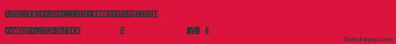OuterspaceShoping Font – Black Fonts on Red Background