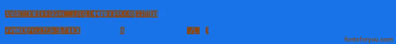 OuterspaceShoping Font – Brown Fonts on Blue Background