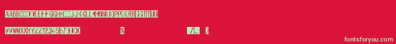 OuterspaceShoping Font – Green Fonts on Red Background