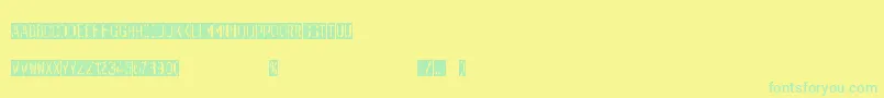 OuterspaceShoping Font – Green Fonts on Yellow Background