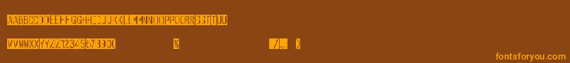 OuterspaceShoping Font – Orange Fonts on Brown Background
