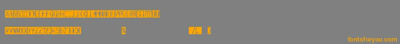 OuterspaceShoping Font – Orange Fonts on Gray Background
