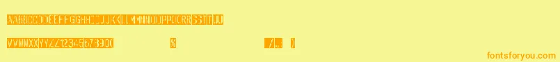 OuterspaceShoping Font – Orange Fonts on Yellow Background