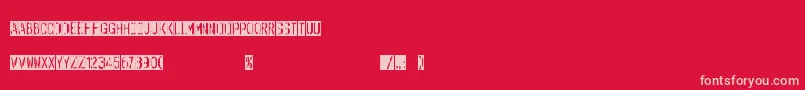 OuterspaceShoping Font – Pink Fonts on Red Background