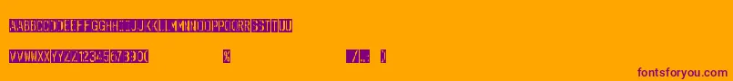 OuterspaceShoping Font – Purple Fonts on Orange Background