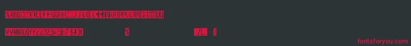OuterspaceShoping Font – Red Fonts on Black Background