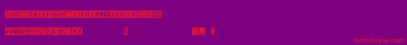 OuterspaceShoping-Schriftart – Rote Schriften auf violettem Hintergrund